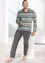 V-hals pyjama met open manchetten 