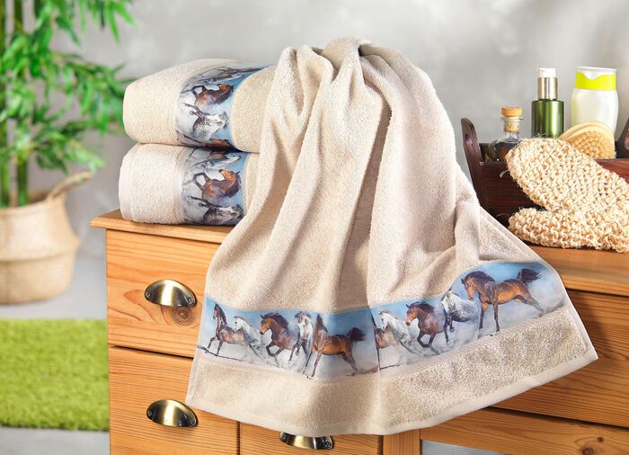 Terry-serie met digitale print 