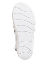 ELENA EDEN sandaal met zwarte, gevoerde elastische inzet WIT