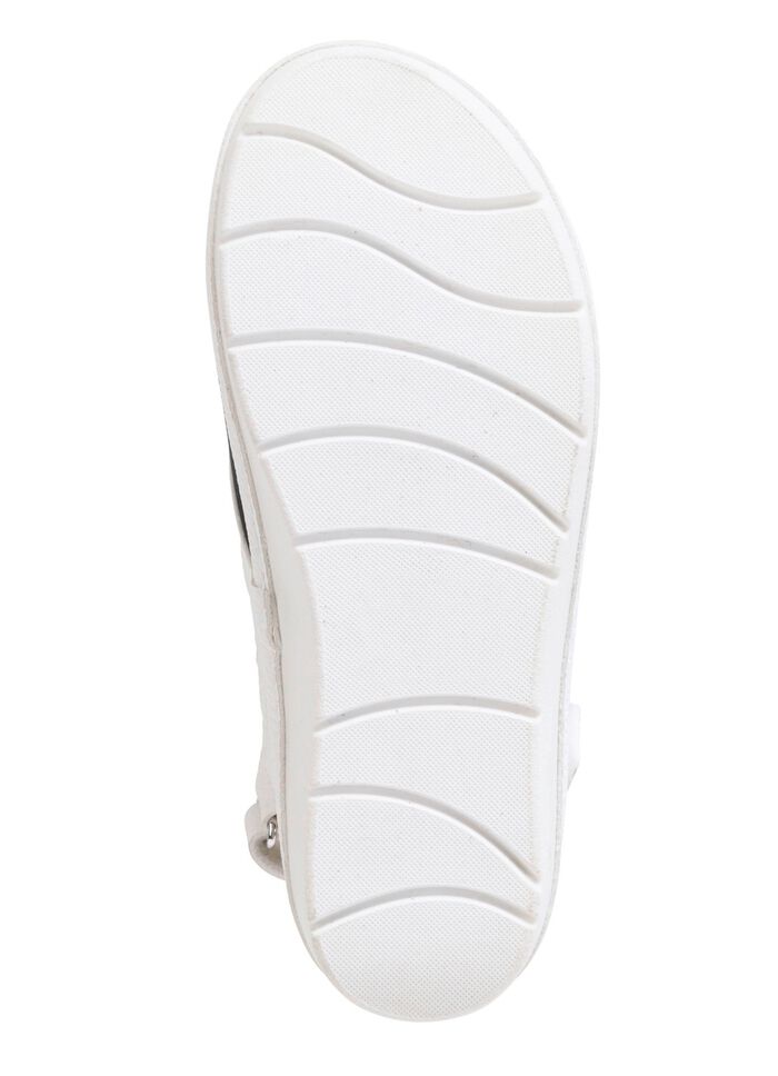 ELENA EDEN sandaal met zwarte, gevoerde elastische inzet WIT