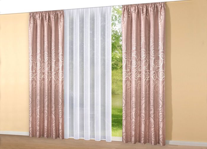 Decoratieve sjaal met omslag aan de zoom TAUPE