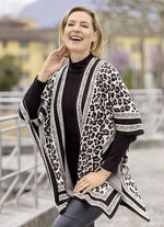 Poncho in jacquardmotief 