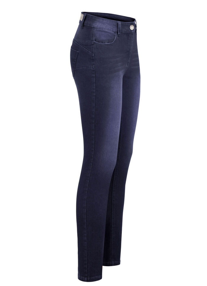 Jeans met push-up effect DONKERBLAUW