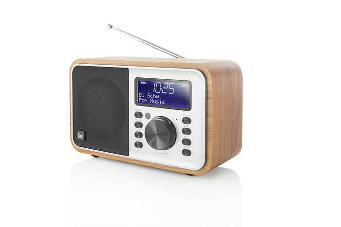 Dubbele DCR-51 digitale radio in houten ontwerp 
