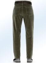 Thermische corduroy broek in 3 kleuren OLIJFGROEN