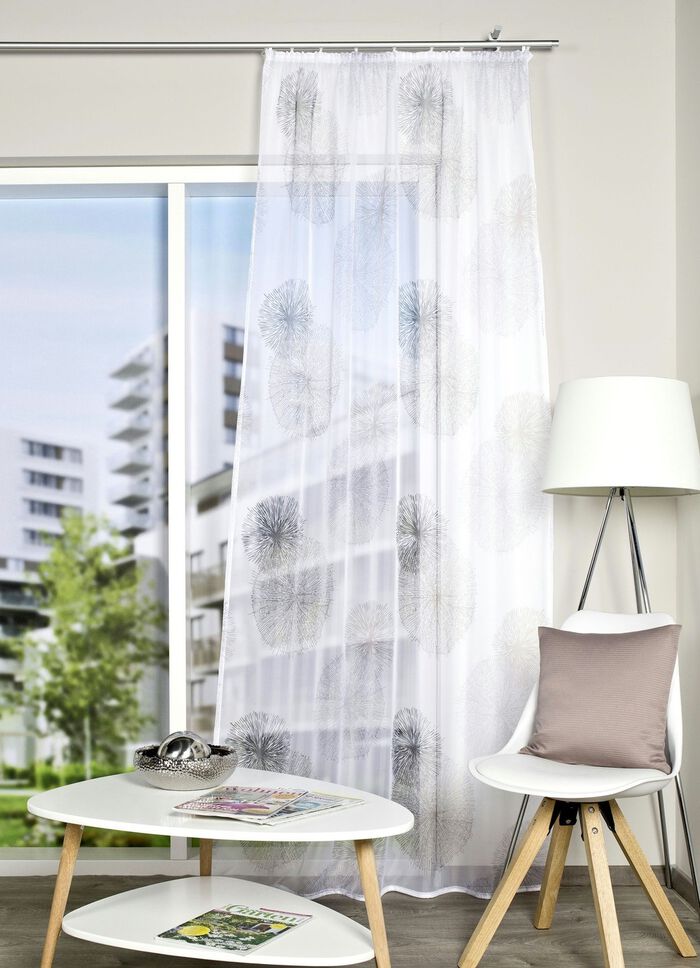 Overgordijn met lussen of met universele railband 