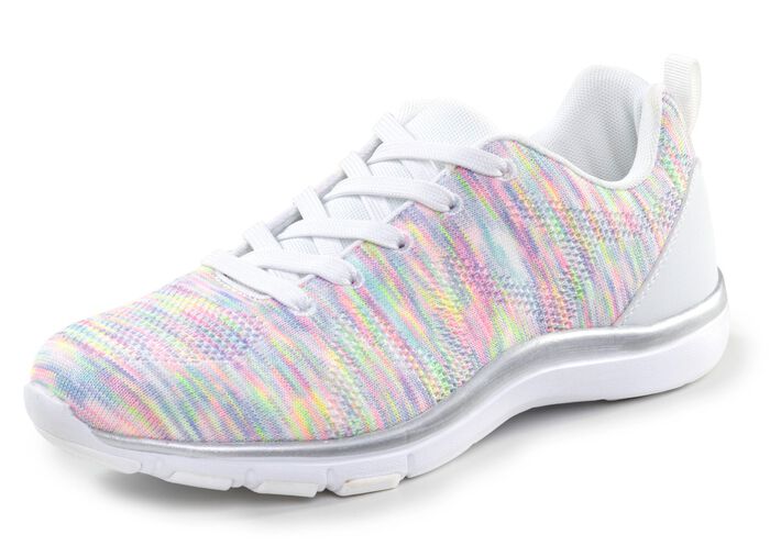 ELENA EDEN, trendy damessneakers, met uitneembaar voetbed WEISS-BUNT