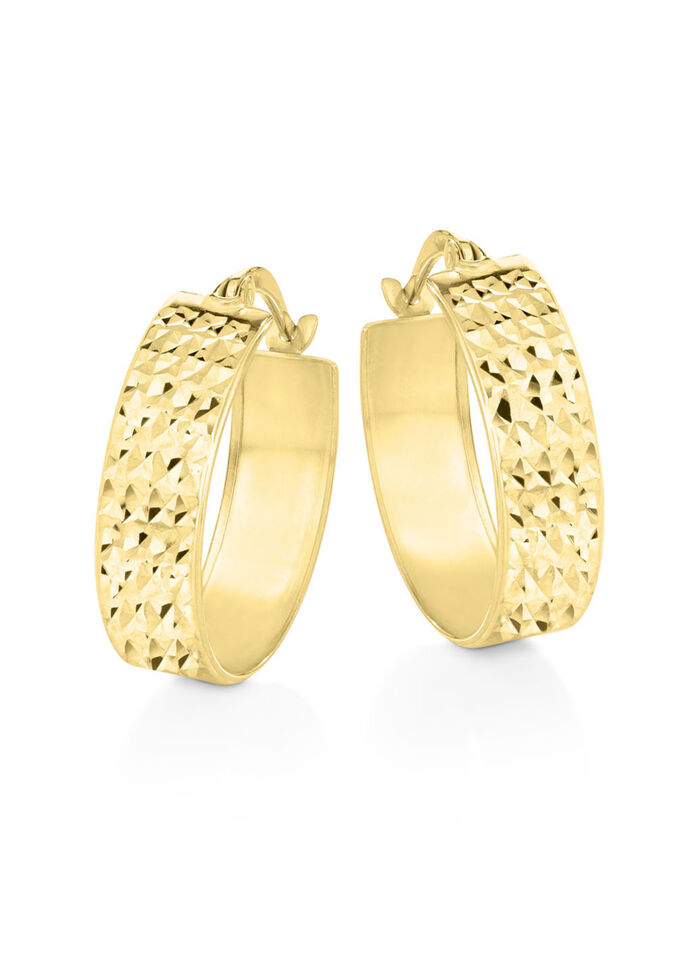 Gouden creolen met diamanten 