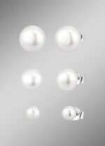 Geweldige set oorknopjes met zoetwaterkweekparels, 3 paar 