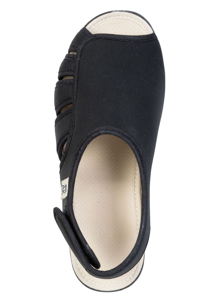 Comfortabele damessandalen, breedte H, met aangename vulling SCHWARZ