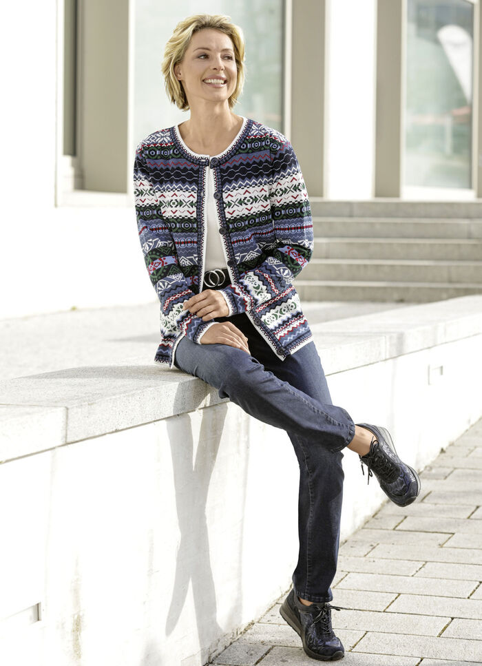 Comfortabele jeans met 5 zakken MIDDENGRIJS