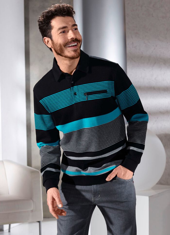 Poloshirt met korte knoopsluiting 