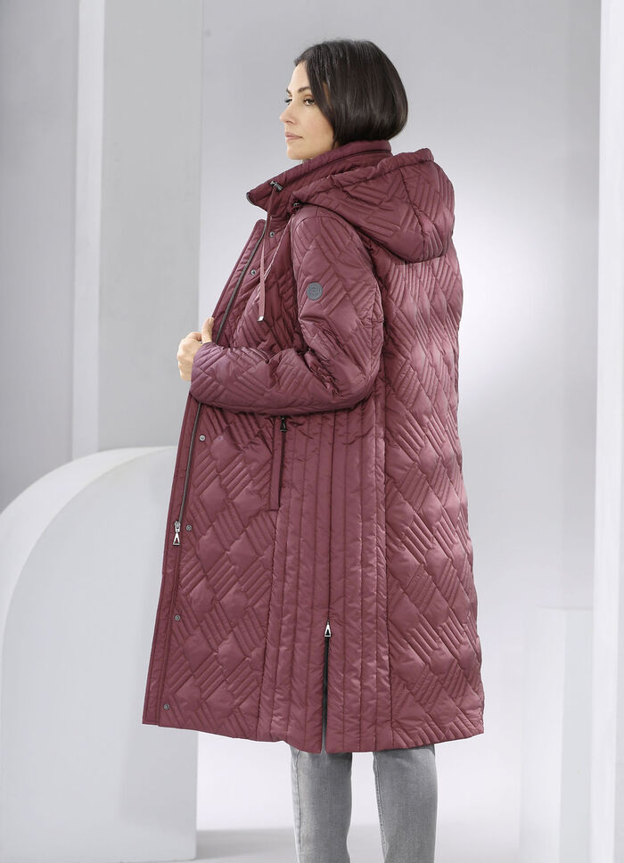 Jas met interessante quilting KASTANJE