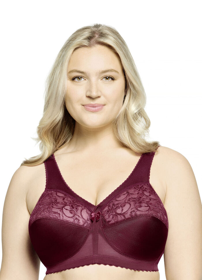 Glamorise ondersteunende bh met kant BORDEAUX