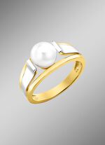 Moderne damesring met zoetwaterparel 