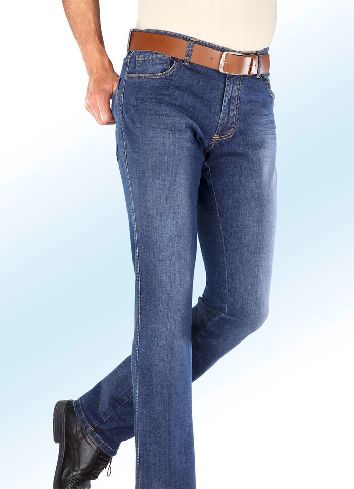 Jeans van "Francesco Botti" met elastische tailleband in 3 kleuren 