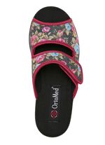 Tweepack klassieke damespantoffels, breedte H, met klittenbandsluiting 1 X BLAUW, 1 X ROOD