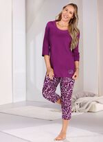 Laurina pyjama met 3/4 mouwen en 7/8 broek 