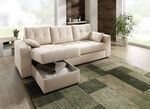 Gestoffeerd meubel met slaapfunctie BEIGE