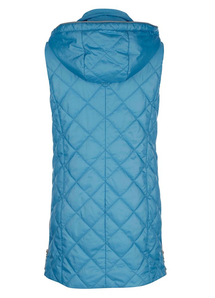 Gewatteerd vest met decoratief lint 