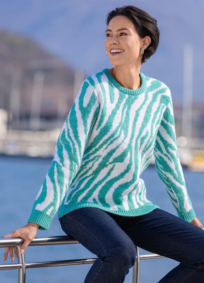 Trui met een zachte, pluizige feel 