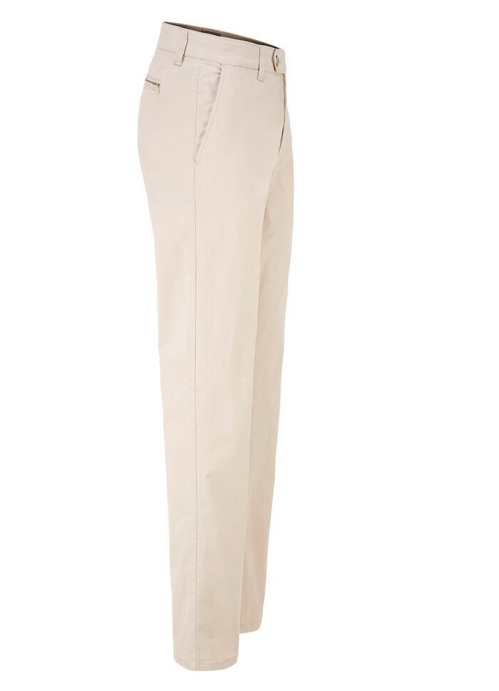 Comfortabele broek met elastische tailleband in 3 kleuren BEIGE