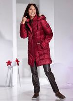 Korte jas met afneembare capuchon RUBY RED