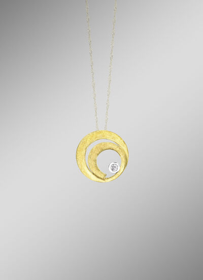 Edele hanger met diamant  Edele hanger met diamant