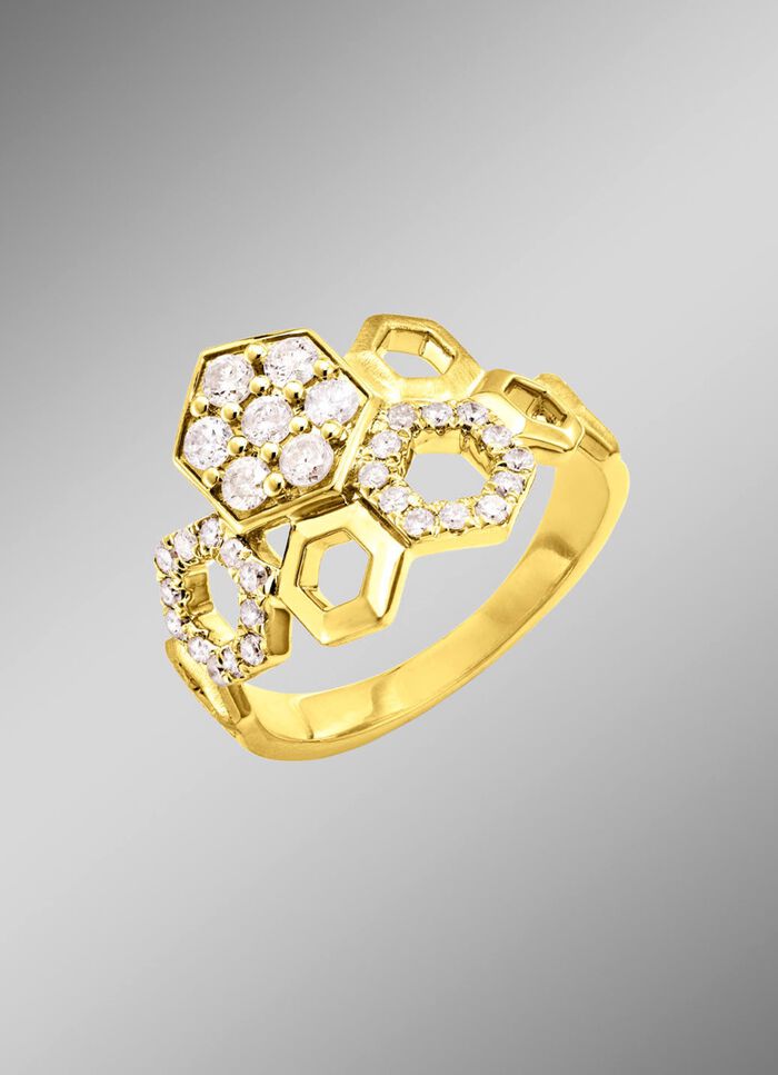 Prachtige damesring met diamanten 