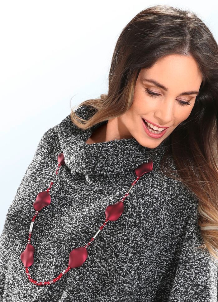 Fluwelen rode ketting met karabijnhaak 