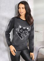 Trui met een schattig kattenmotief 