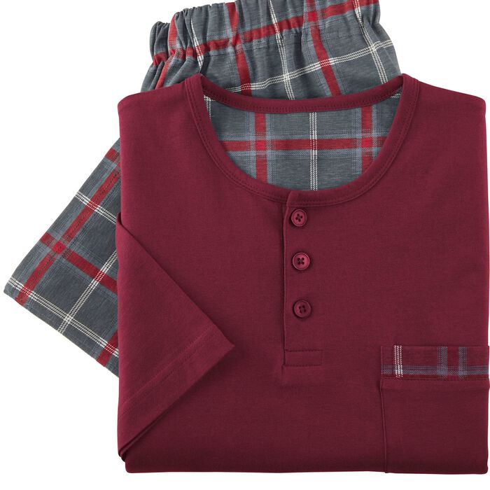 Twee-pack korte broeken met knoopjes aan de voorkant 