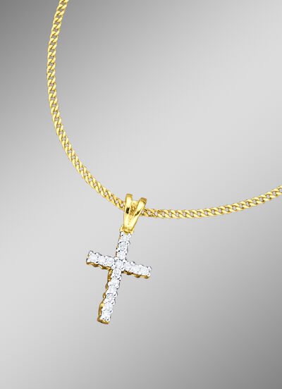 Kruis-kettinghanger met pantserketting 