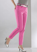 Elegante jeans met effectieve strasssteentjes ROZE