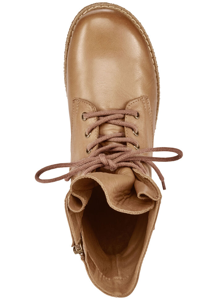 Andrea Conti veterlaarzen van zacht nappaleer COGNAC