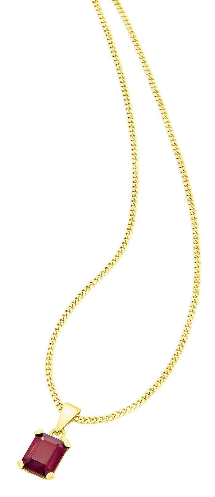 Tijdloze kettinghanger met echte granaat 