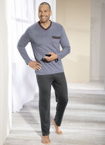 Pyjama met modal, V-hals en borstzak 