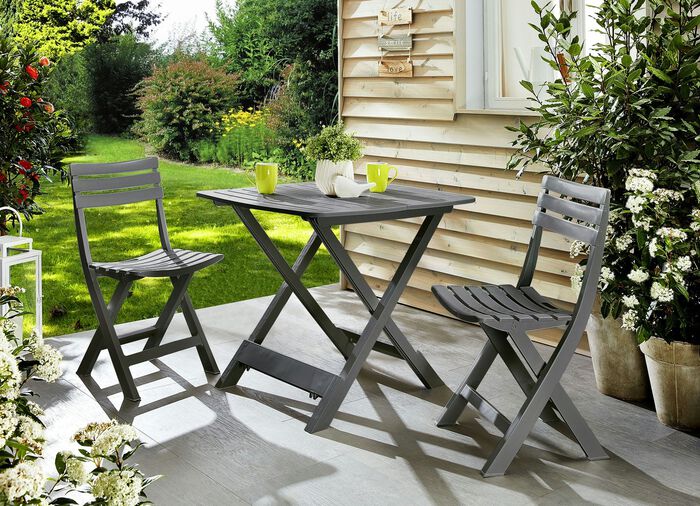 UV-bestendige balkonset, 3-delig 