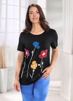 Lang shirt met decoratief printmotief 