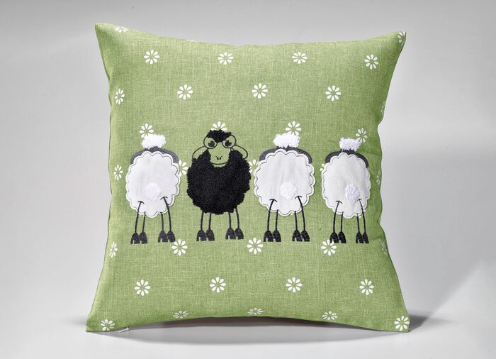 Tafel- en kamerdecoratie met pluche applicaties 