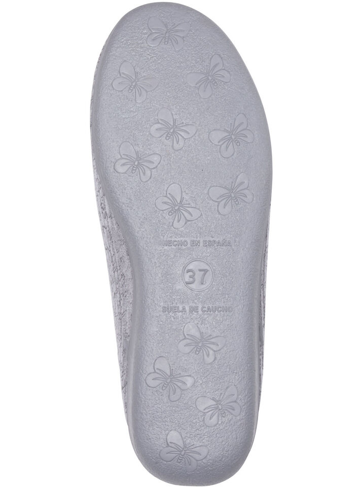 Laurina textielpantoffels in corduroy-look GRIJS