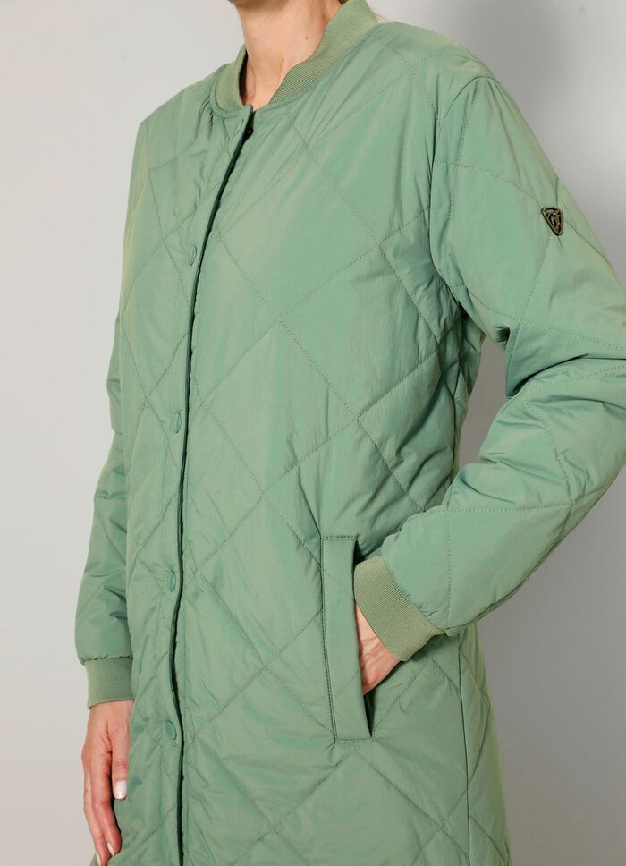 Korte jas met drukknopen aan de zijkanten 