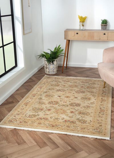 Brug en tapijten met oosterse uitstraling 