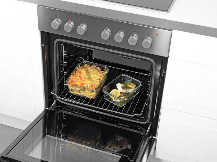 Glazen voedselbewaarbakjes 4 stuks. 