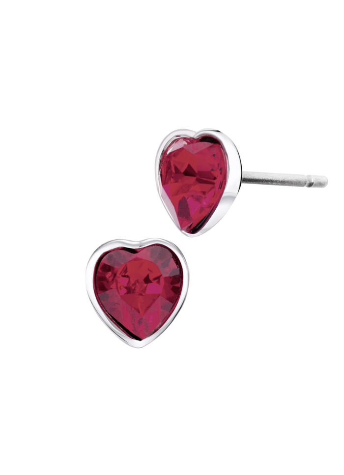 Hartvormige oorbellen met Swarovski&reg;-kristallen 