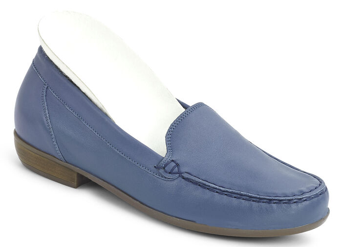 Waldläufer mocassinpantoffels van fijn rundnappaleer JEANS