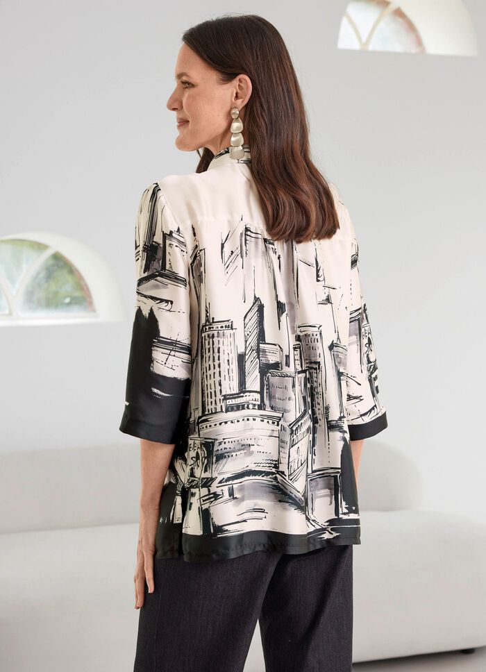 Blouse met overhemdkraag 