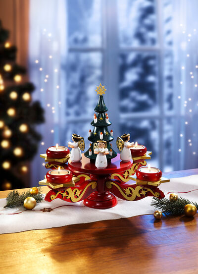 Adventskandelaar van hout 