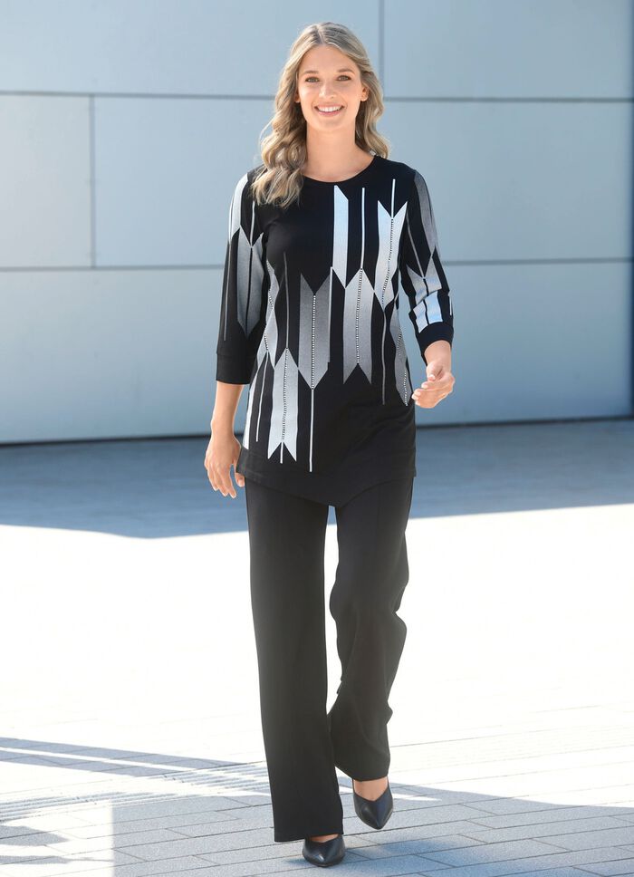 Shirt met contrastprint 