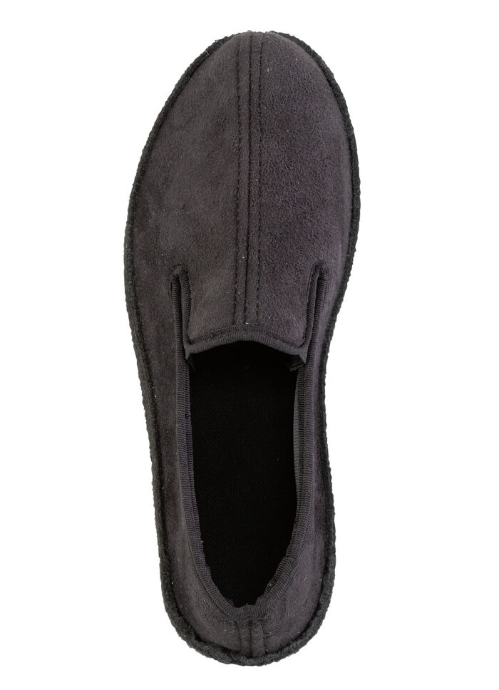 Slippers gemaakt van velours materiaal ZWART